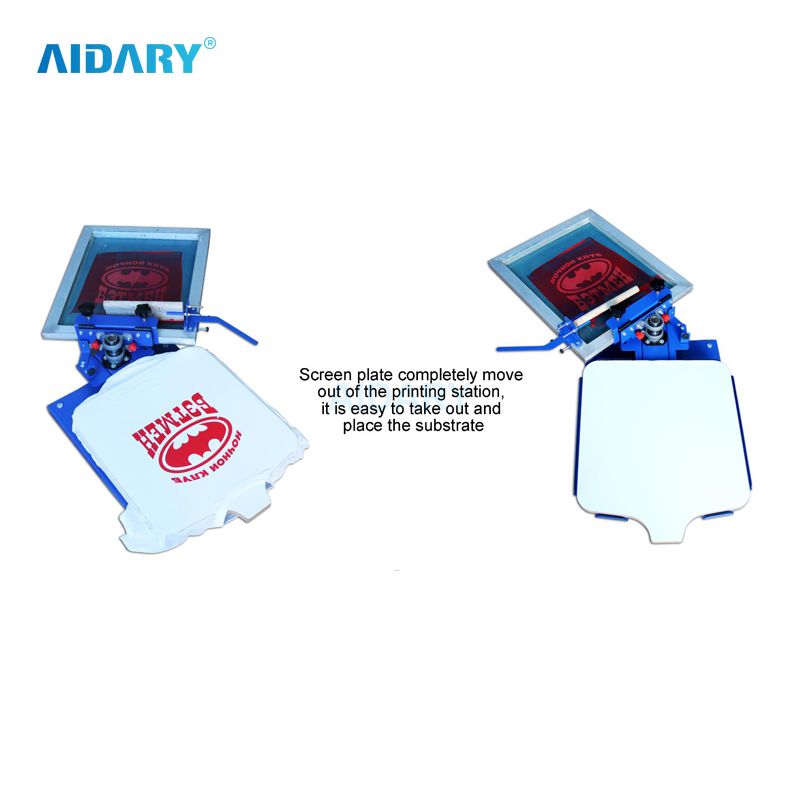 AIDARY Two Directions Head-shaking One Color Silk Screen Printing Machine Tshirt
