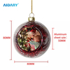 Sublimation Blank Christmas Ball With Glitters Custom Logo Tree Ornament Indoor Christmas Ball