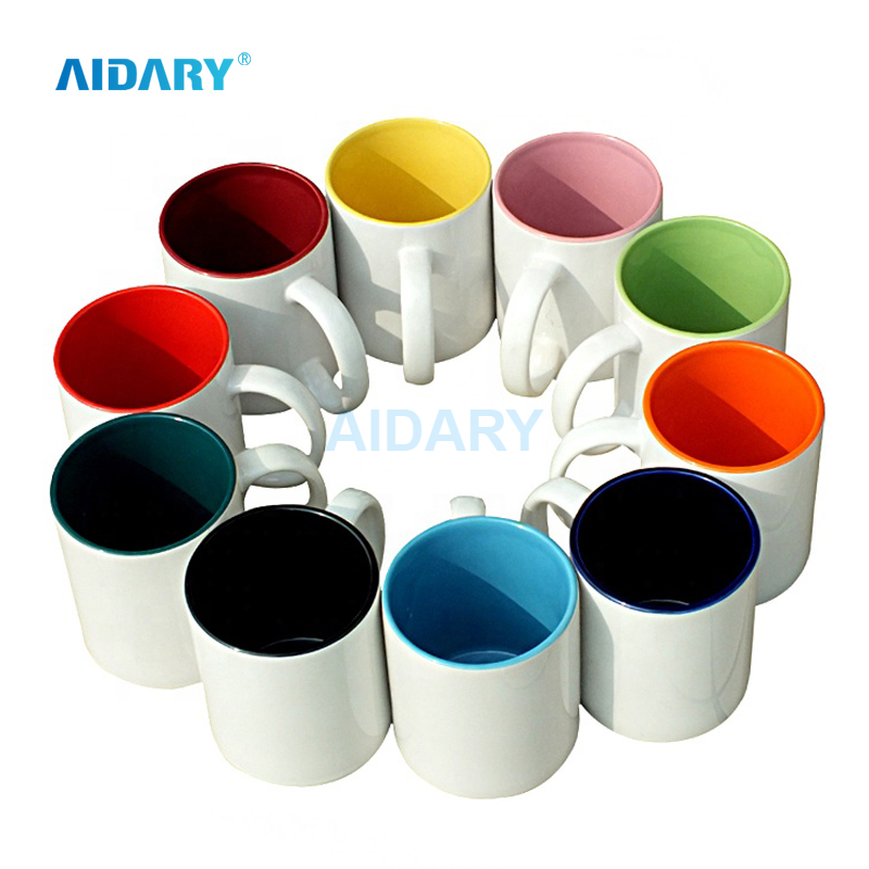 AIDARY 11oz Sublimation Inner Colourful Mug Sublimation Coating Mug