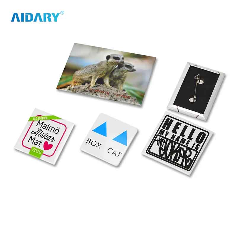 35mm Square Badge Only Plastic Back Shell
