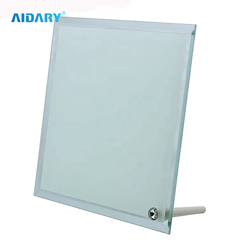 Sublimation 200x200x5mm Square Shape Mirror Edge Glass Photo Frame