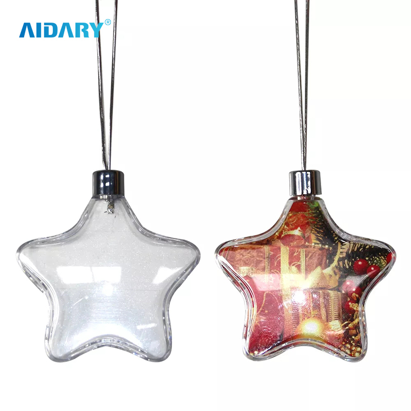 Sublimation Double Side Pentagon Christmas Hanging