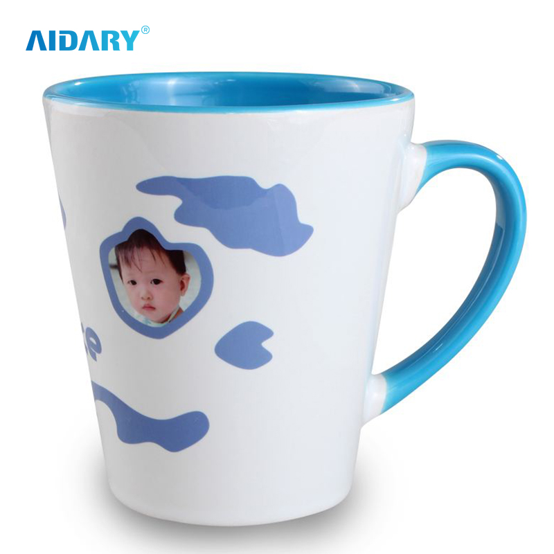 AIDARY Sublimation Inner Handle Color 12oz Cone Mug