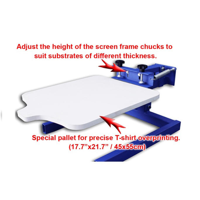 1 Color T-shirt Screen Overprinting Press