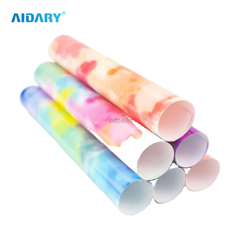 Roll PU Glossy Tie-dyed Pattern Heat Transfer Vinyl