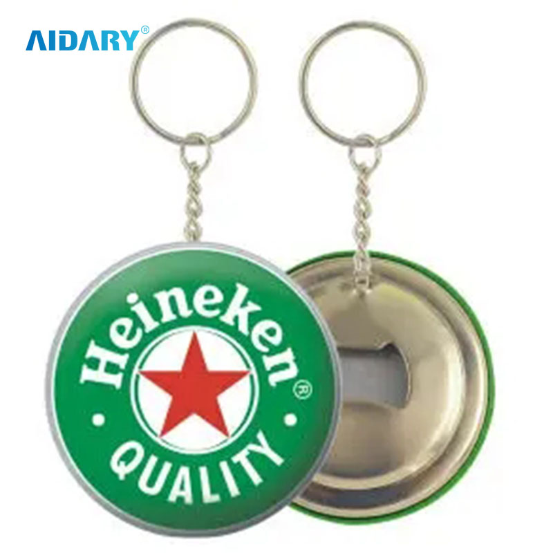 44MM Bottle Opener Keychain Plain Badge
