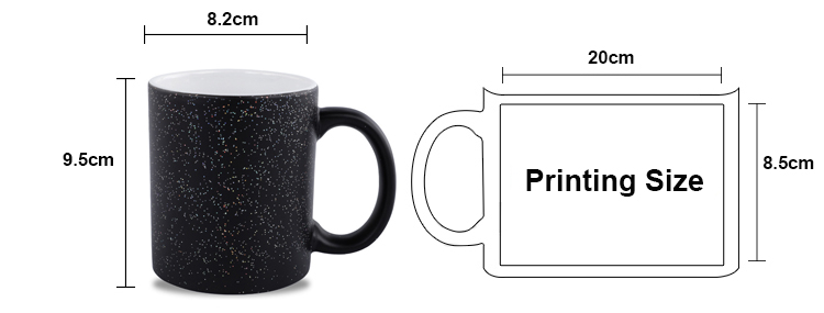 round glitter color change mug size round glitter color change mug size