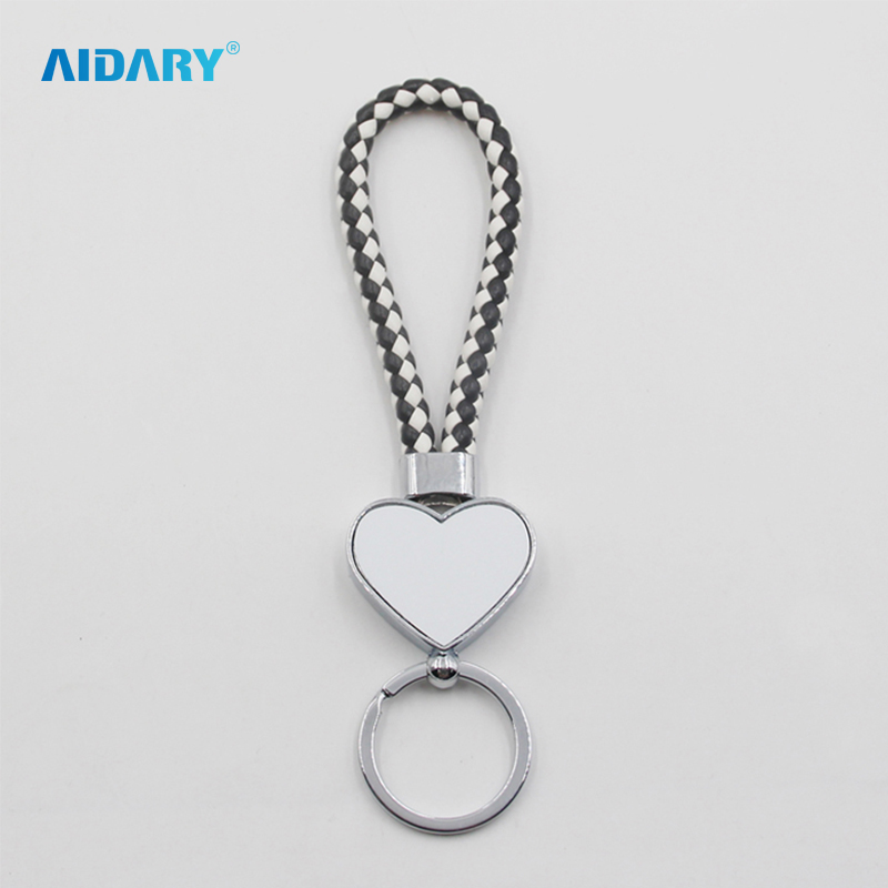 AIDARY Sublimation PU Rope Double-sided Key Ring