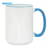 AIDARY High Quatity 15oz Top Grade Rim Colourful Mug