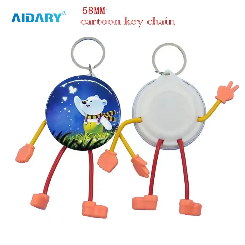 58MM Plastic Back Shell Cartoon Key Chain