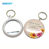 44MM Mirror Key Chain Blank Badge Pins Alphabet Badge Bag Pin