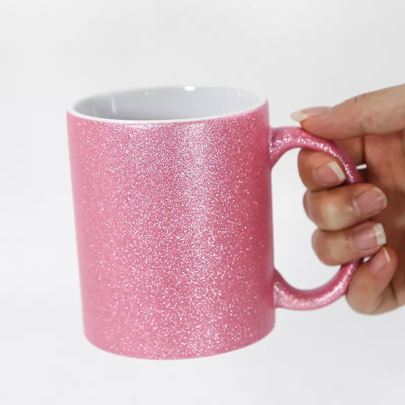 Sublimation 11oz Glitter Mug Sublimation Coffee Cup (17)