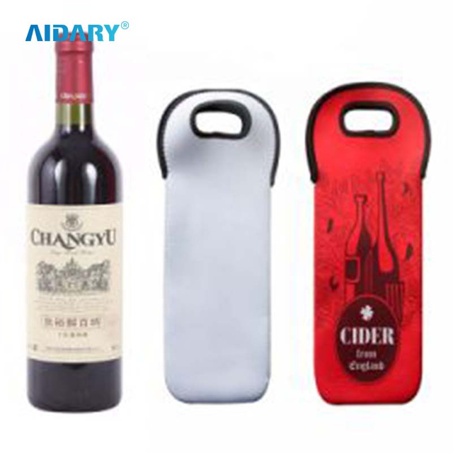 AIDARY Sublimation Customized Neoprene Wine Bottle Cover Sublimation Red Wine Champagne Bottle Cover