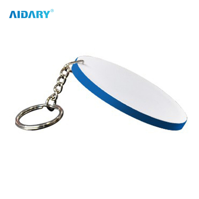 Sublimation 39mm Colorful Edge Round Shape Sublimation ABS Keychain