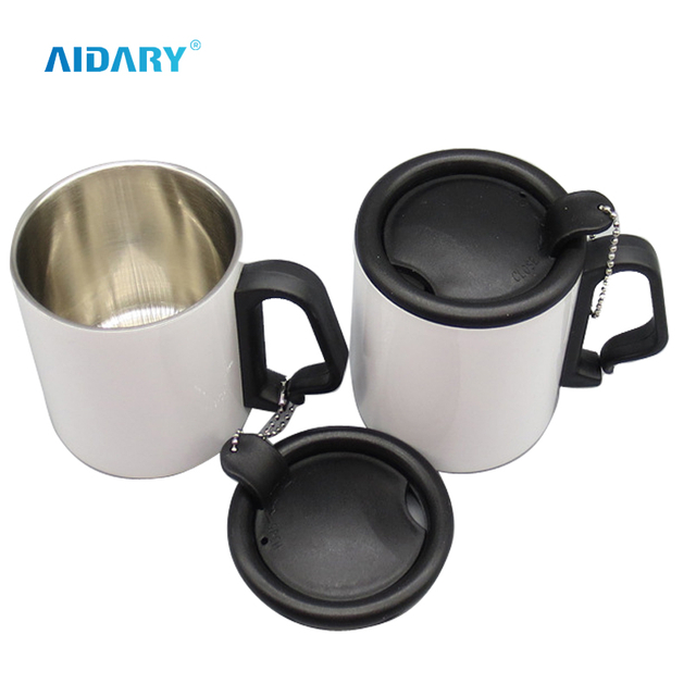 AIDARY Sublimation 350ml Stainless Steel Mug with Plastic Handle