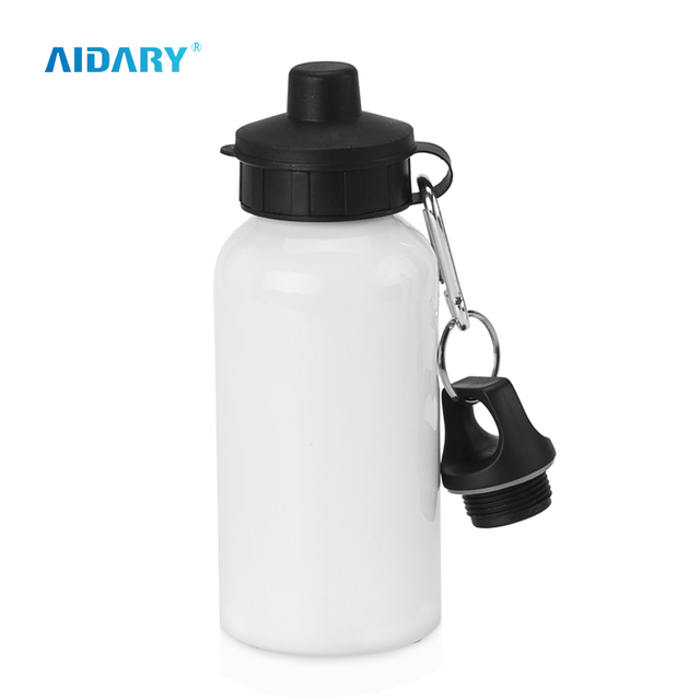 AIDARY Screw Top Small Rim Aluminum Sublimation Water Bottle with Two Covers