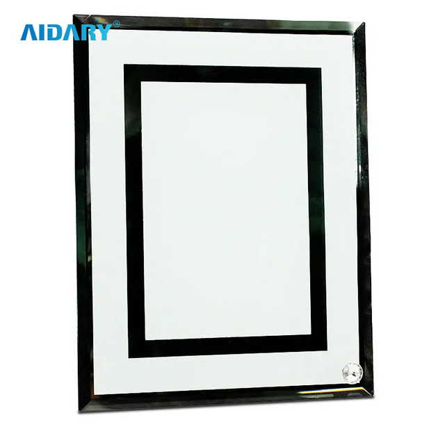 Sublimation 8" Double Side Glass Mirror Frame BL04 
