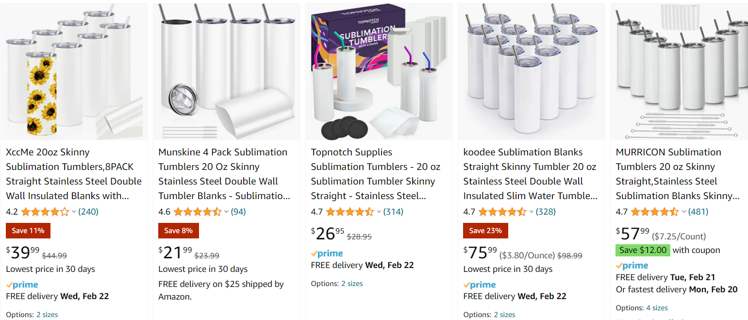 amazon price 20oz tumbler