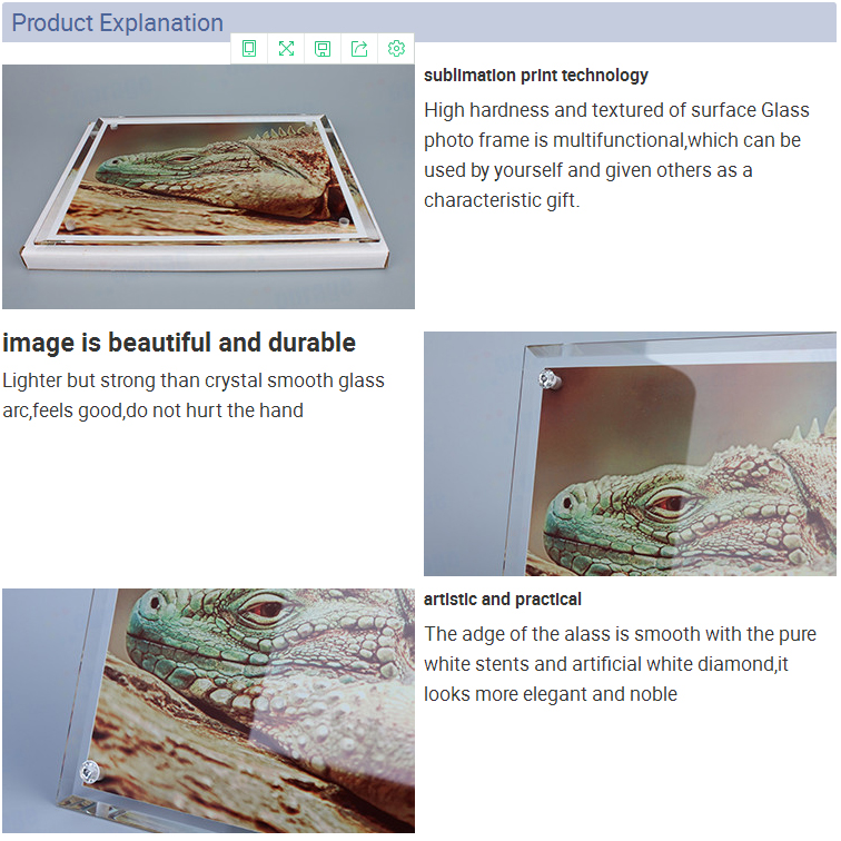 Bevel crystal photo frame (four holes) BL13 (3)