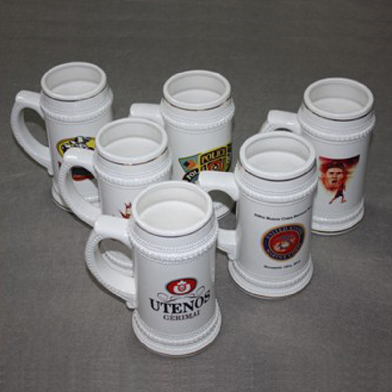 22oz gold edge beer mug