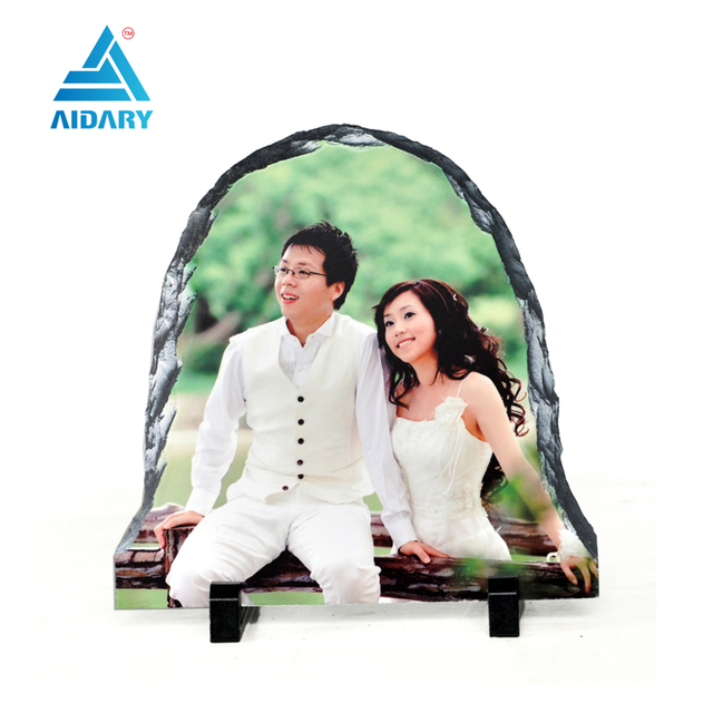 Sublimation Blank Wholesale Sublimation Rock Photo Slate 20*20cm Middle Size Semi-circle Rock Slate