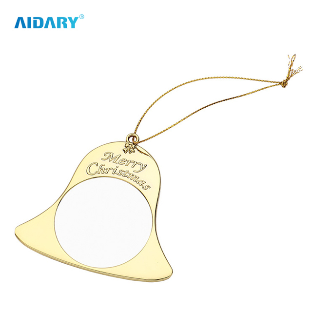 AIDARY Gold Color Christmas Metal Bell for Sublimation Printing