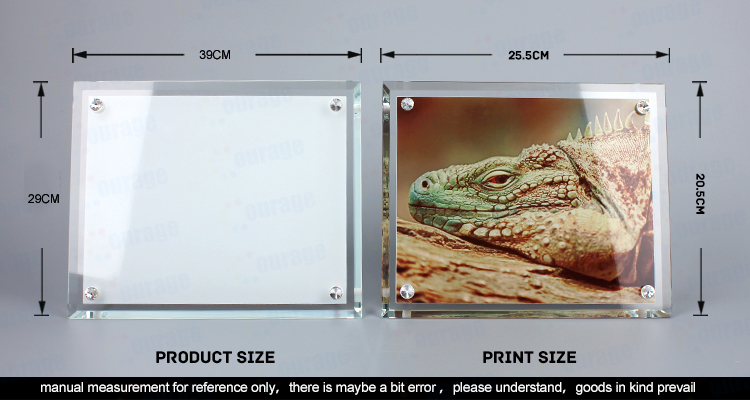 Bevel crystal photo frame (four holes) BL13 (7)