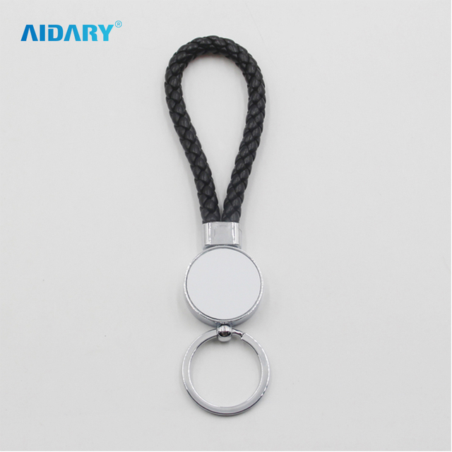 AIDARY Sublimation PU Rope Double-sided Key Ring