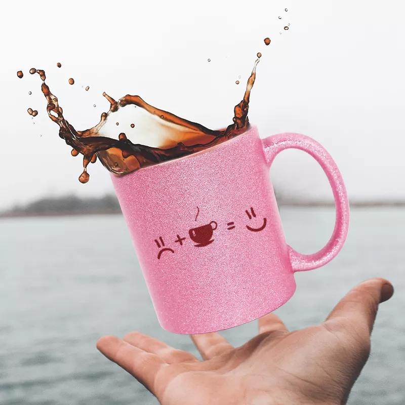 Sublimation 11oz Glitter Mug Sublimation Coffee Cup (30)