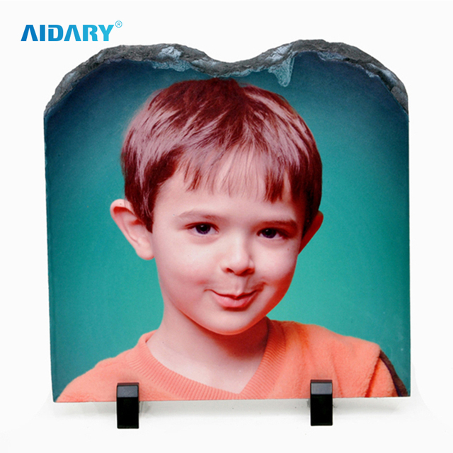 Sublimation Photo Upper Shed Shape Rock Slate Photo Plaque Picture Frame at 20*20cm