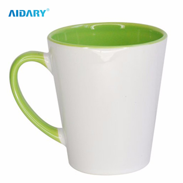 AIDARY Sublimation Inner Handle Color 12oz Cone Mug