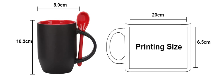 color change mug inner with spoon size