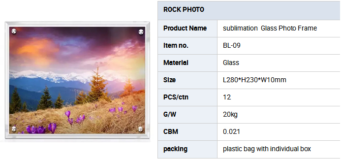 Bevel crystal photo frame(four holes) BL09 (2)