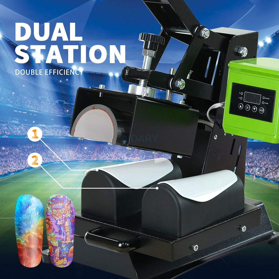 AIDARY Wholesales 2 in 1 Sublimation Shin Guards Heat Press