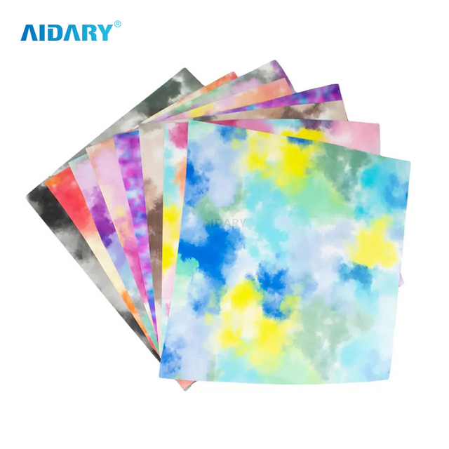 Roll PU Glossy Tie-dyed Pattern Heat Transfer Vinyl