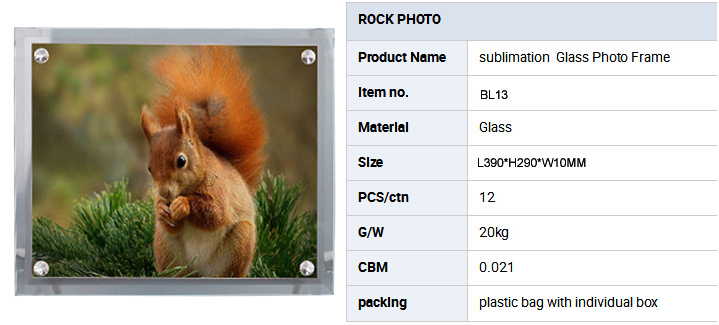 Bevel crystal photo frame (four holes) BL13 (2)