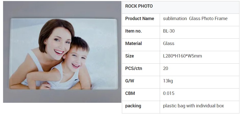 Sublimation Glass Photo Block BL30 (2)