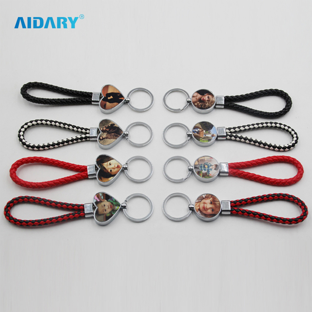 AIDARY Sublimation PU Rope Double-sided Key Ring