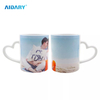 AIDARY Sublimation Blanks 11oz Heart Handle Ceramic Mug