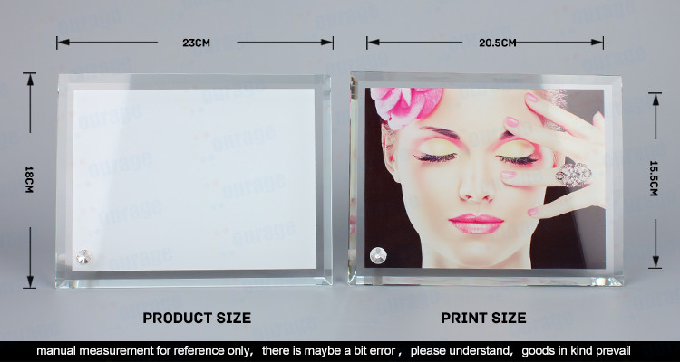 8inch Bevel crystal frame BL05 (10)