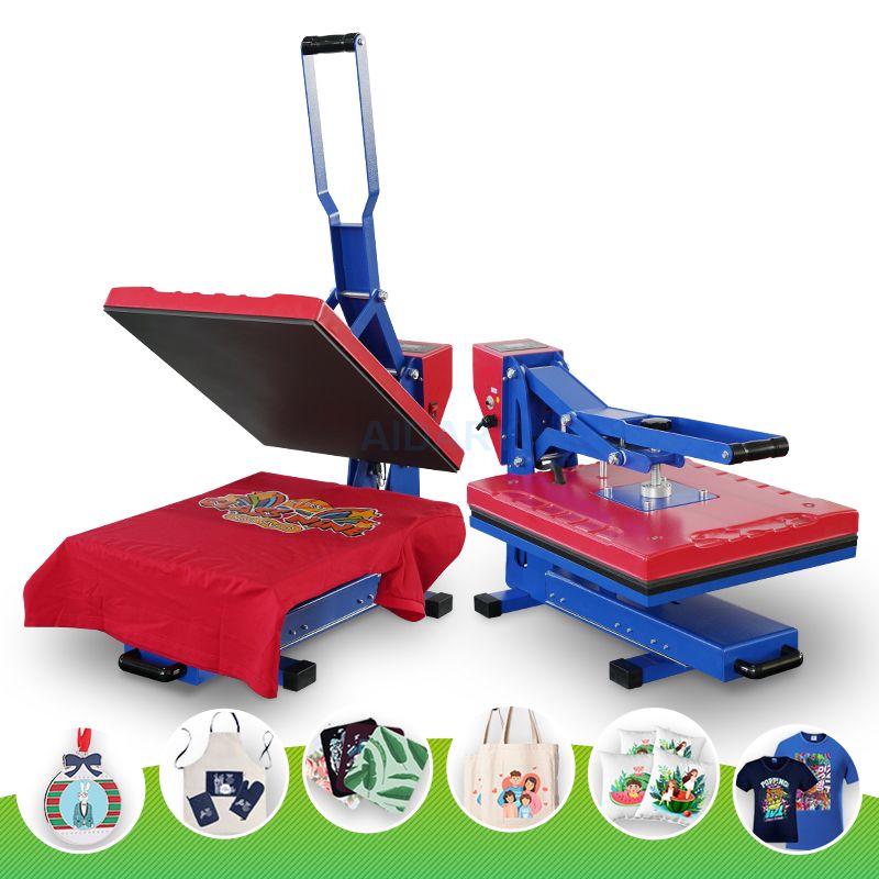 Vertical Heat Platen Slide-out Design T-shirt Threadable T-shirt Sublimation Printing Machine