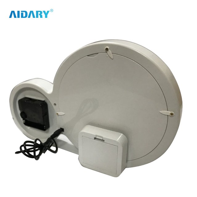 LED Light Mirror Photo Frame with Clock