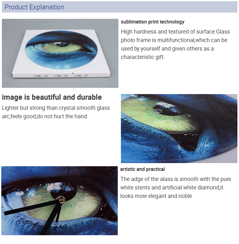 Round glass clock BL27 (2)