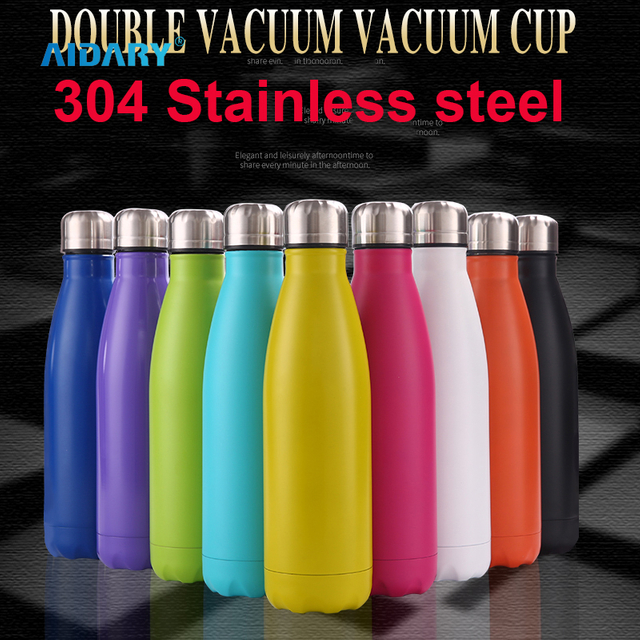 AIDARY Sublimation Double Layers Colorful Thermos Coke Bottle Cup 500ml