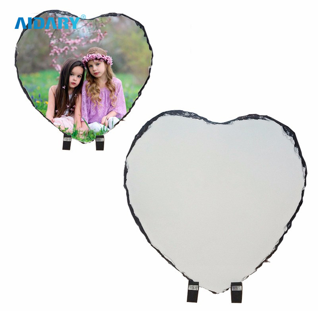 Hot Selling Sublimation 20*25cm Heart Slate Photo Blank