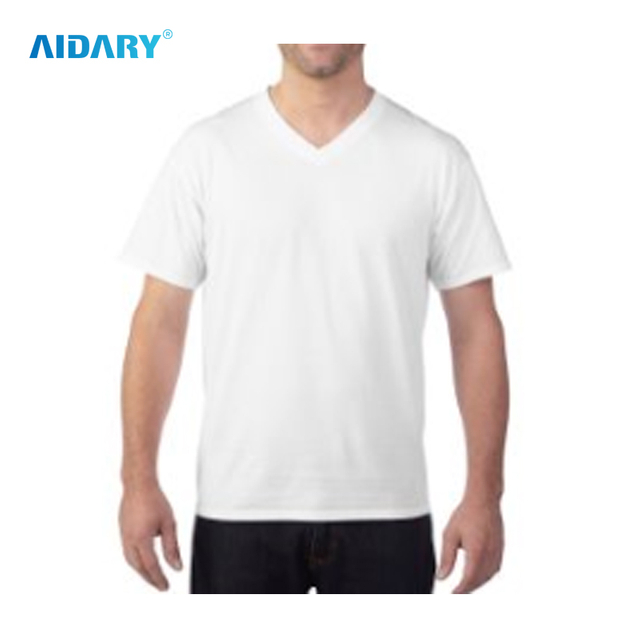 AIDARY V Neck Cotton Personalized 150gsm Men T-shirt