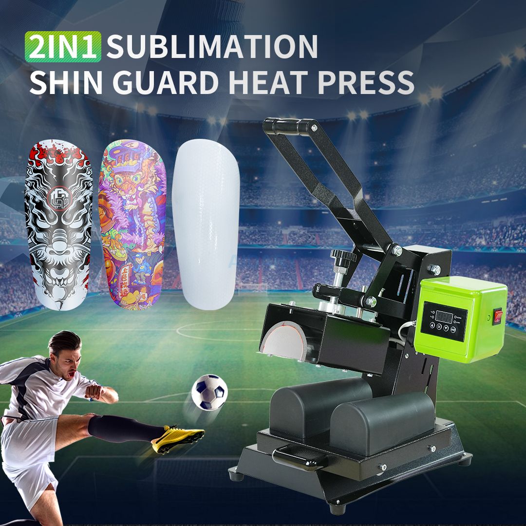 AIDARY Wholesales 2 in 1 Sublimation Shin Guards Heat Press