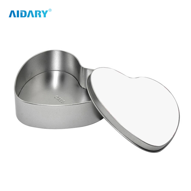 AIDARY Sublimation Heart Metal Tin Candy Tin Box