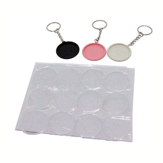 AIDARY 44mm/58mm Plastic Back Shell Key Chain Plain Badge Pin