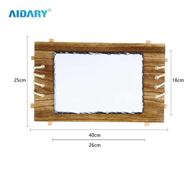 Sublimation 12*17cm Rock Photo Slate Small Wood Picture Frame